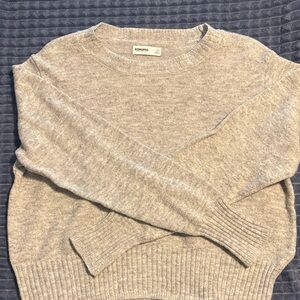 Sonoma Light Heather Gray Crewneck Crop Pullover